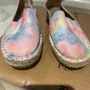 Cat & Jack Pastel Tie-Dye Slip on Espadrille flats
